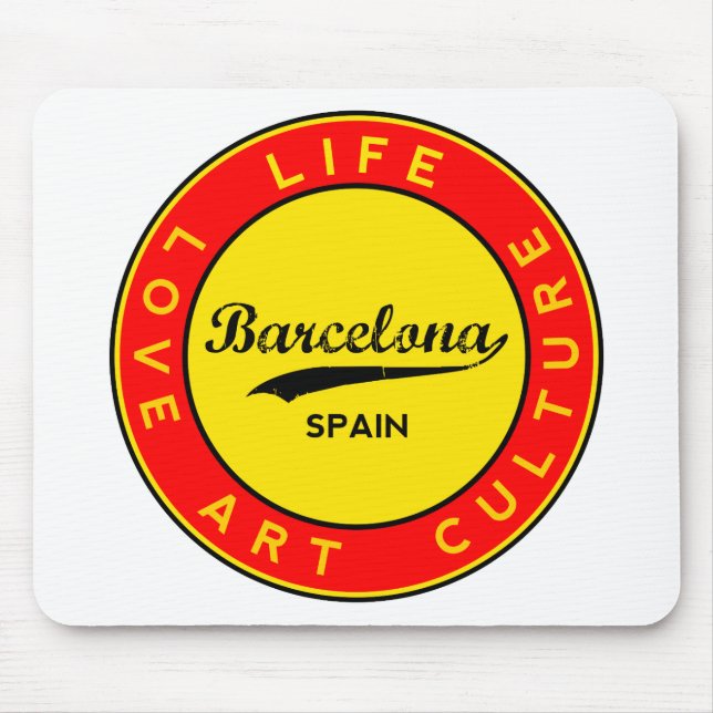 Barcelona, Spain, red, art, circle, Mousepad (Vorne)