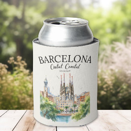 Barcelona Spain – Watercolor Cityscape Design Schnapsglas