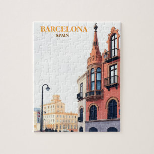 barcelona Span Travel Art Vintag