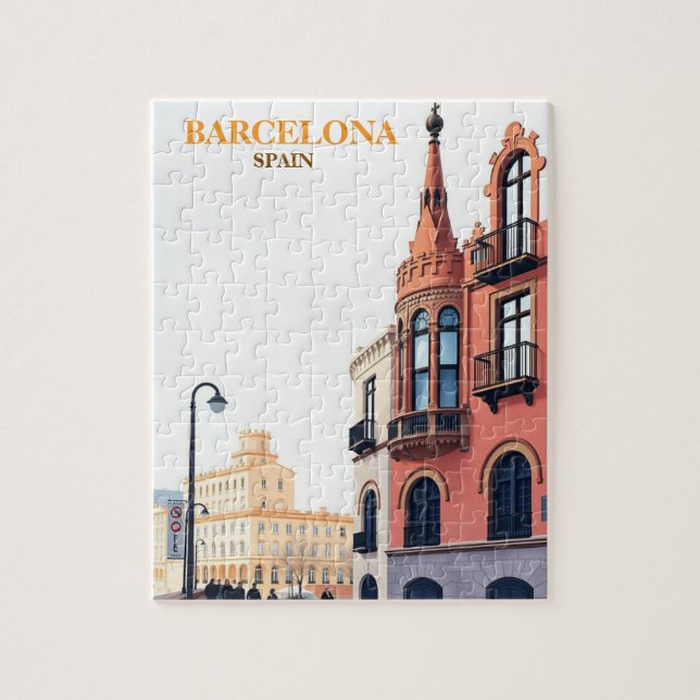barcelona Span Travel Art Vintag (Vertikal)
