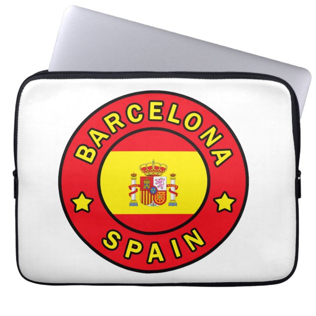Barcelona Spanien Ärmel Laptopschutzhülle (Vorderseite)