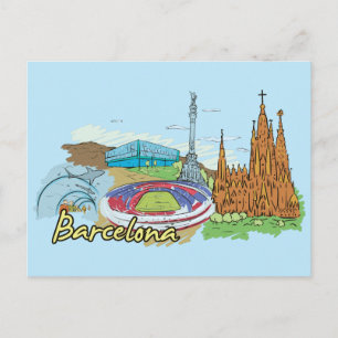 Barcelona, Spanien Bekannte Stadt Postkarte