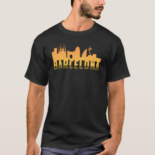Barcelona Spanien City Skyline Cityscape Funny Ges T-Shirt