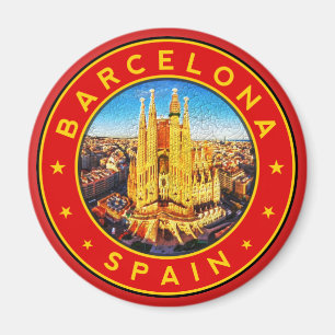 Barcelona, Spanien, Espana, Plakat, Aufkleber, Hem Magnet