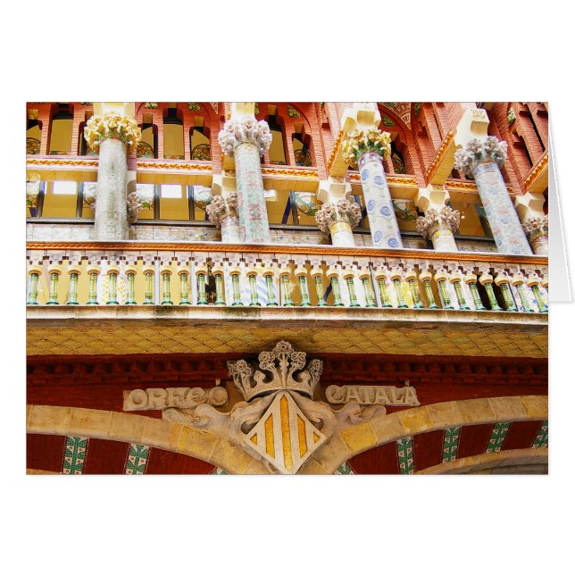 Barcelona Spanien Farbenfrohe Architektur Foto (Vorderseite (Horizontal))