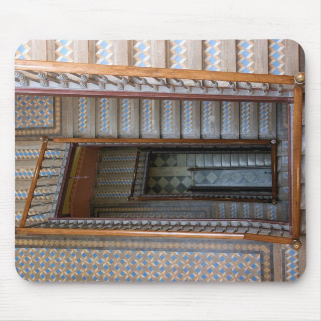 Barcelona, Spanien farbenfrohe Tile-Treppe Mousepa Mousepad (Vorne)