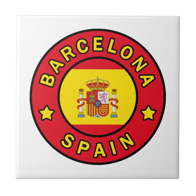 Barcelona Spanien Fliese (Vorderseite)