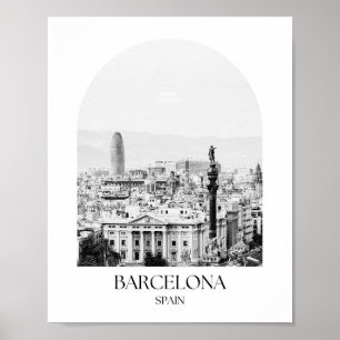 Barcelona Spanien Foto Print Poster