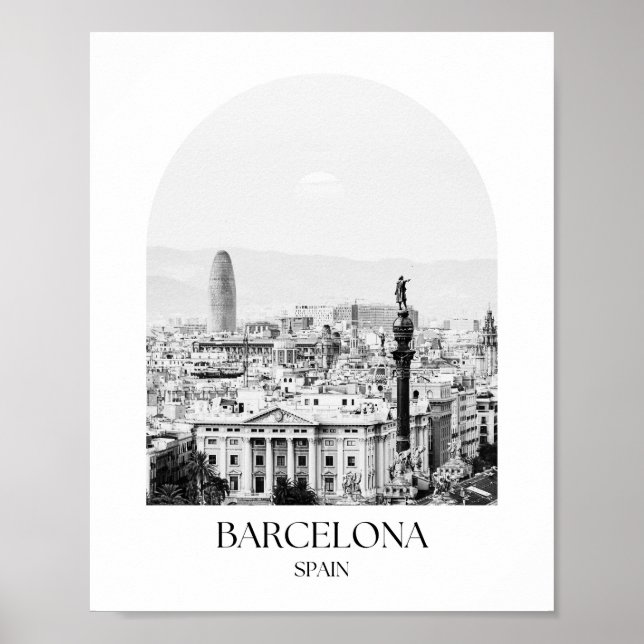 Barcelona Spanien Foto Print Poster (Vorne)