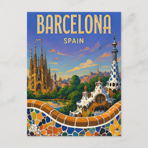 Barcelona Spanien Gaudí Architektur Mittelmeer Postkarte