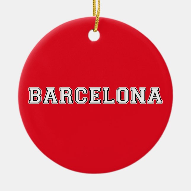 Barcelona Spanien Keramik Ornament (Vorne)