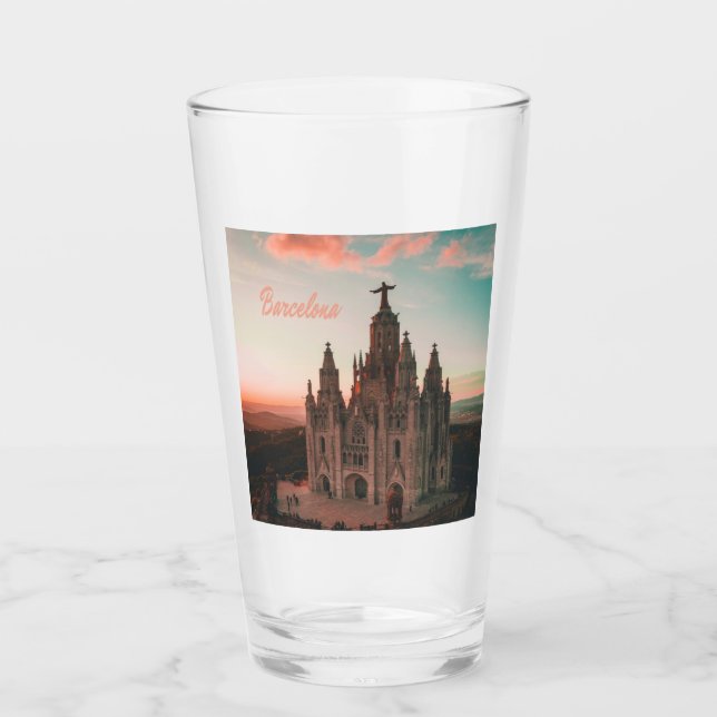 Barcelona Spanien Kirche Glas (Vorderseite)
