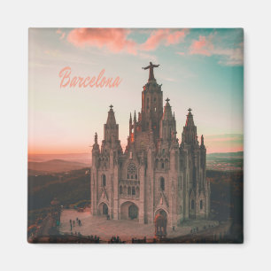 Barcelona Spanien Kirche Magnet