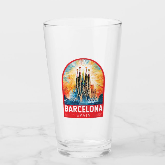 Barcelona Spanien La Sagrada Familia Glas (Vorderseite)