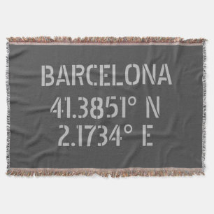 Barcelona Spanien Längen- und Breitengrad  Decke