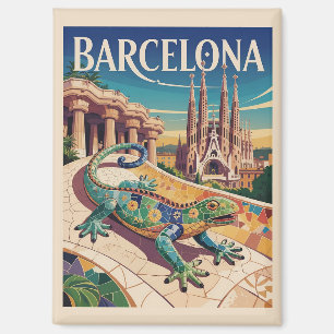 Barcelona Spanien Magnet