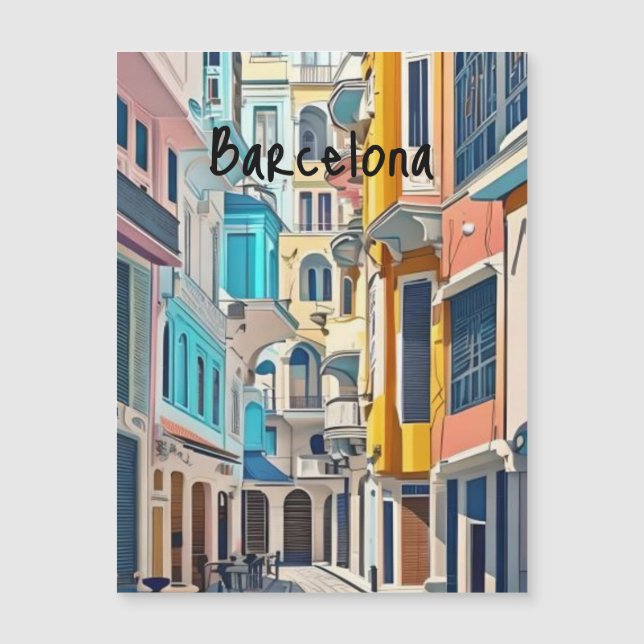 Barcelona Spanien Magnetkarte (Vorderseite)
