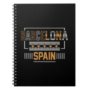 Barcelona Spanien Moderne Typografie Reise Design Notizblock