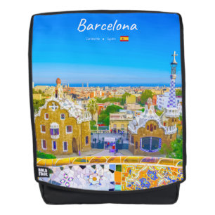 Barcelona, Spanien - Park Güell Gaudí-Mosaik Rucksack