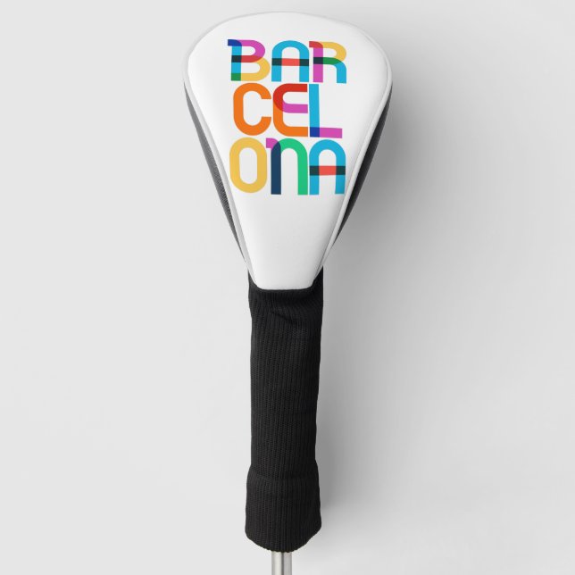 Barcelona Spanien Pop Golf Headcover (Vorderseite)