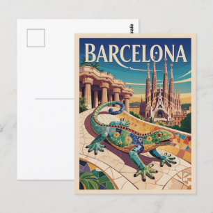 Barcelona Spanien Postkarte