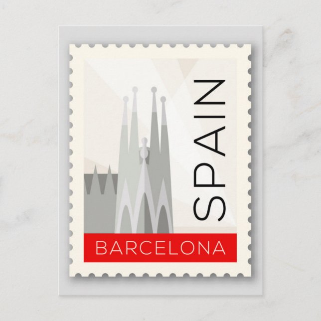 Barcelona Spanien Postkarte (Vorderseite)