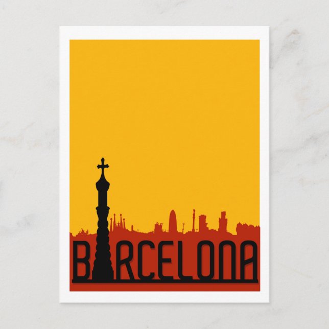Barcelona, Spanien Postkarte (Vorderseite)