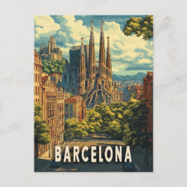 Barcelona, Spanien Postkarte