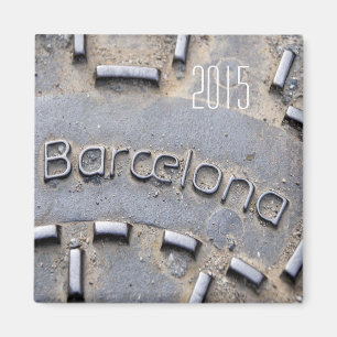 Barcelona Spanien Reisen Kühlschrankmagnet Jahr ve