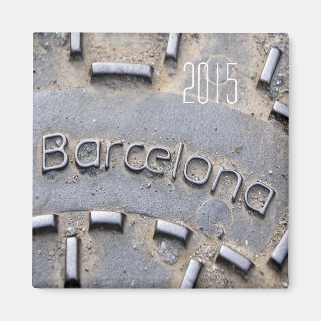 Barcelona Spanien Reisen Kühlschrankmagnet Jahr ve (Vorne)