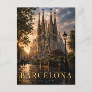 Barcelona Spanien Sagrada Família REALMS Postkarte