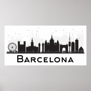 Barcelona, Spanien   schwarze u. weiße Poster