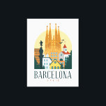 Barcelona Spanien Skyline Stretched Canvas Print Leinwanddruck<br><div class="desc">Atemberaubende und einzigartige Barcelona Spanien Skyline Stretched Canvas Print zeigt die berühmten Sehenswürdigkeiten und Gebäude der spanischen Stadt. Ein großartiges Souvenirgeschenk für jeden Touristen,  Katalanen und jeden Liebsten. Kaufen Sie noch heute Ihren. Phantastische Polska Geschenkidee zum Geburtstag oder Weihnachten.</div>