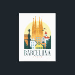 Barcelona Spanien Skyline Stretched Canvas Print Leinwanddruck<br><div class="desc">Atemberaubende und einzigartige Barcelona Spanien Skyline Stretched Canvas Print zeigt die berühmten Sehenswürdigkeiten und Gebäude der spanischen Stadt. Ein großartiges Souvenirgeschenk für jeden Touristen,  Katalanen und jeden Liebsten. Kaufen Sie noch heute Ihren. Phantastische Polska Geschenkidee zum Geburtstag oder Weihnachten.</div>