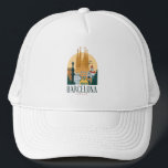 Barcelona Spanien Skyline Trucker Hat Truckerkappe<br><div class="desc">Atemberaubende und einzigartige Barcelona Spanien Skyline Trucker Cap zeigt die berühmten Sehenswürdigkeiten und Gebäude der spanischen Stadt. Ein großartiges Souvenirgeschenk für jeden Touristen,  Katalanen und jeden Liebsten. Kaufen Sie noch heute Ihren. Phantastische Polska Geschenkidee zum Geburtstag oder Weihnachten.</div>