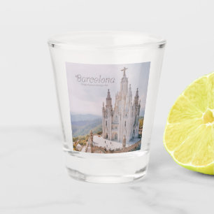 Barcelona Spanien Tempel Expiatori del Sagrat Cor Schnapsglas