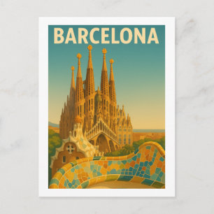 Barcelona Spanien Tradition Reisen Postkarte