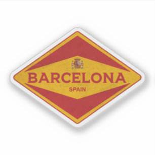 Barcelona Spanien Vintag Aufkleber