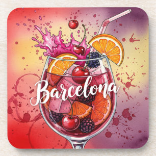 Barcelona, Spanien, von Natasha Us Getränkeuntersetzer