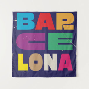 Barcelona Spanien Wandteppich