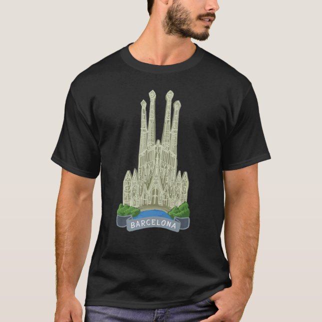 Barcelona Stadt Spanien Andenken für Männer Frauen T-Shirt (Vorderseite)