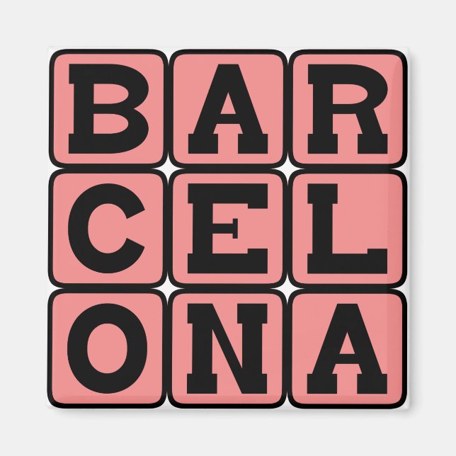 Barcelona, Stadt Spanien Magnet (Vorne)