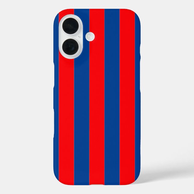 Barcelona Streifen iPhone 16 Hülle (Rückseite)