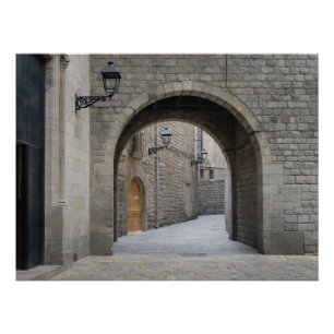 Barcelona Torweg — Skandinavischer Durchgang Poster