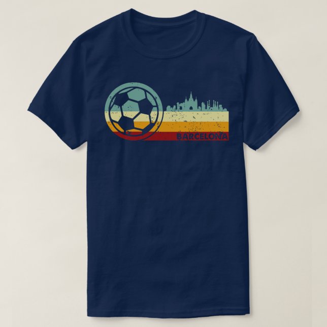 Barcelona Vintag Retro T-Shirt (Design vorne)
