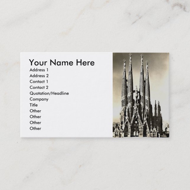 Barcelona-Visitenkarte Visitenkarte (Vorderseite)