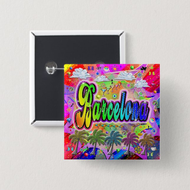 Barcelona Vista Express Button (Vorne & Hinten)