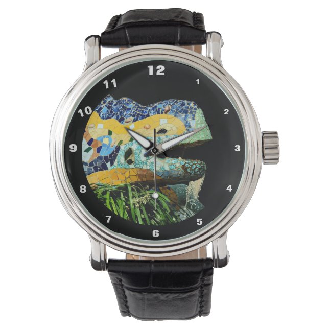 Barcelona Watch, Art, Gaudi, Lizard Armbanduhr (Vorderseite)