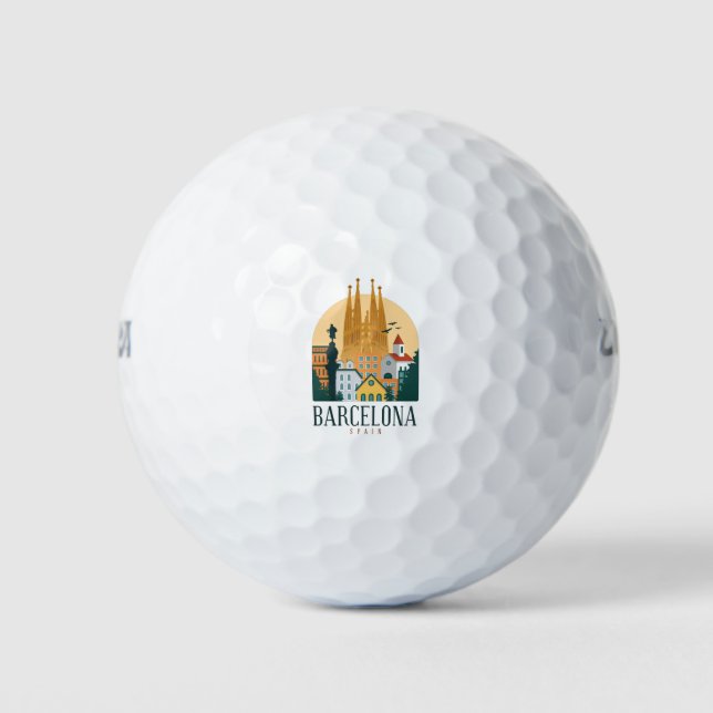 BarcelonaSkyline Golfball (Vorderseite)