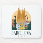 BarcelonaSkyline Mousepad<br><div class="desc">wunderschönes Barcelona Design für alle,  die die schöne Stadt mehr als alles andere Lieben. Lang leben Barcelona,  lange leben Katalonien</div>